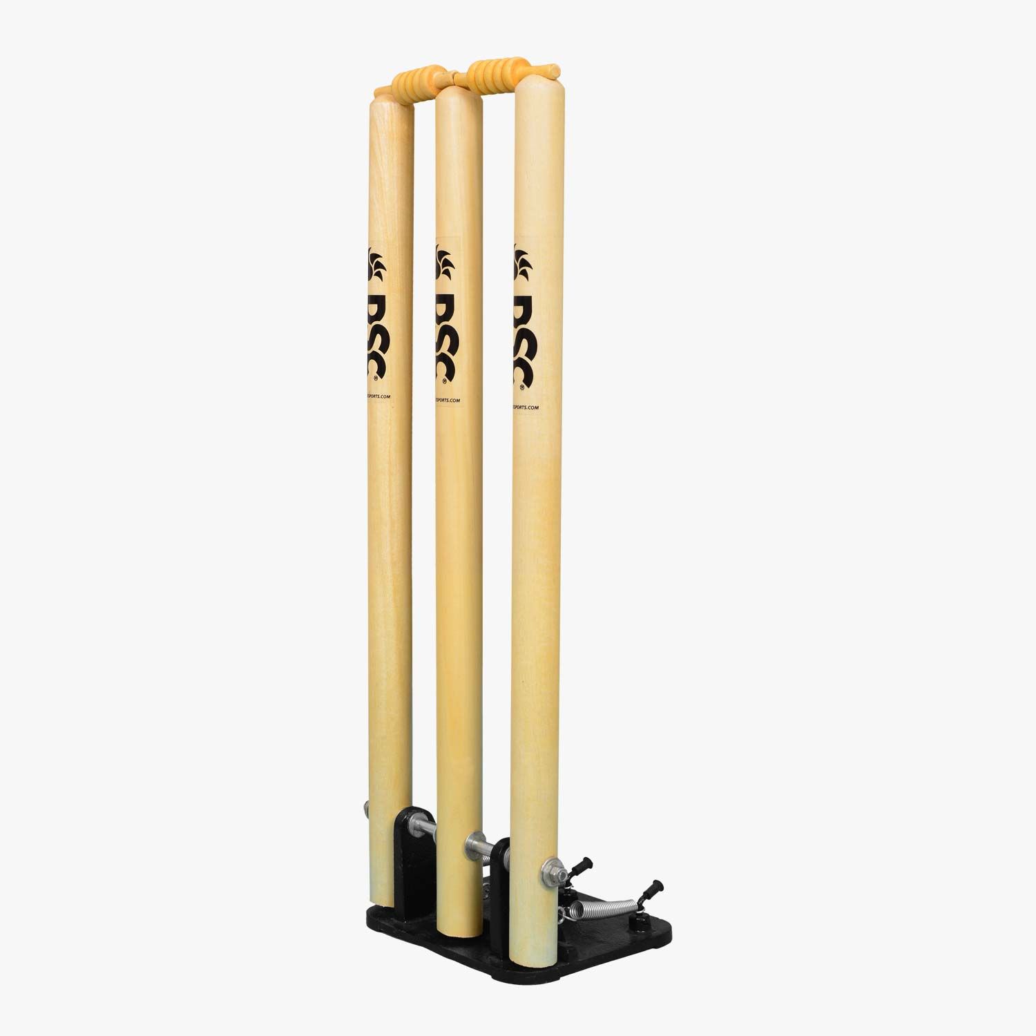 CRICKET ACCESSORIES DSC SPRING STUMP SET OF 3 WITH IRON BASE 