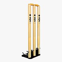 CRICKET ACCESSORIES DSC SPRING STUMP SET OF 3 WITH IRON BASE 