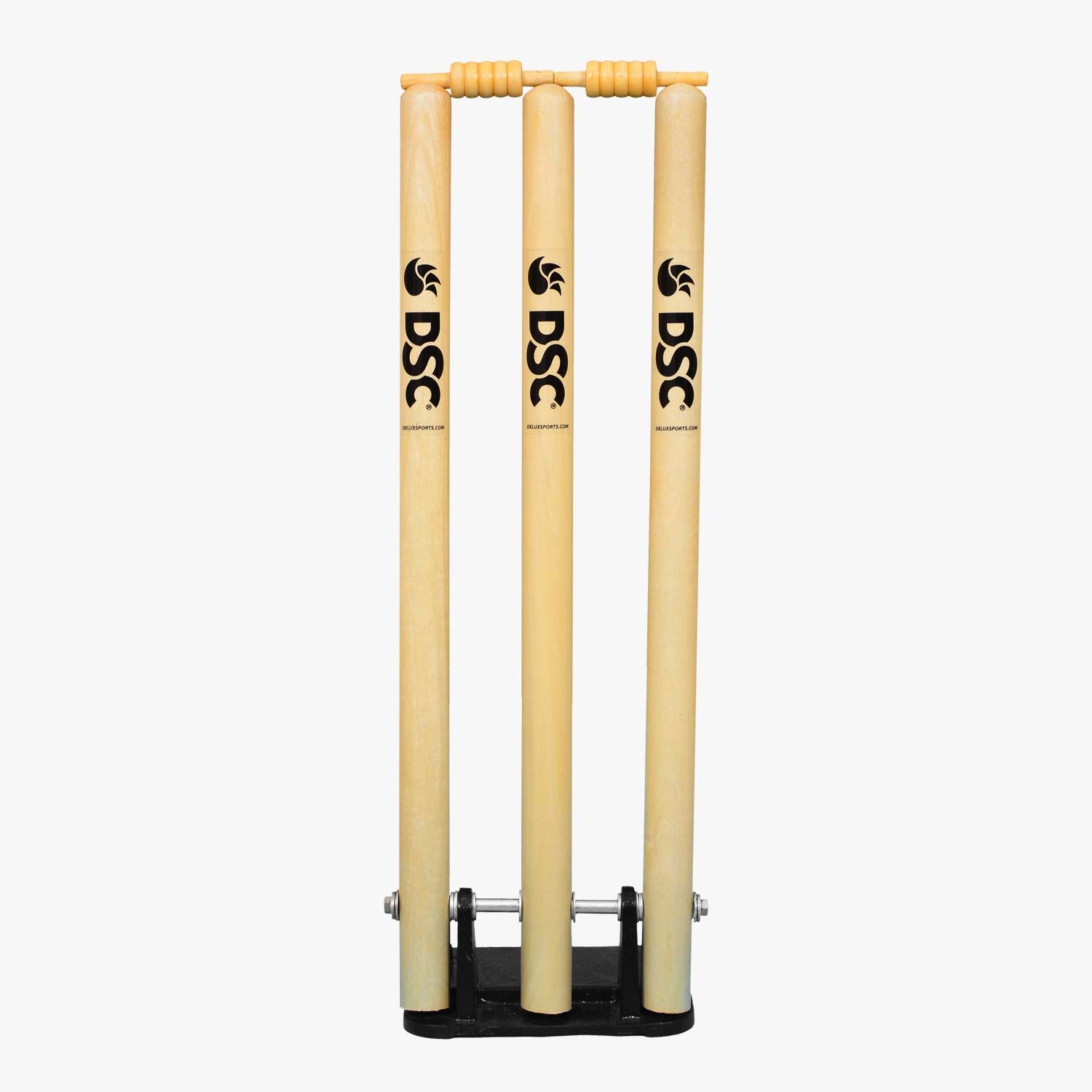 CRICKET ACCESSORIES DSC SPRING STUMP SET OF 3 WITH IRON BASE 
